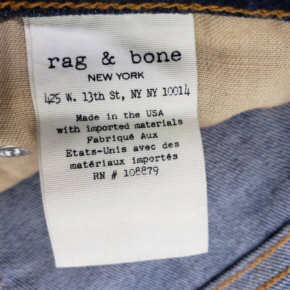 Rag & Bone Womens Stevie Capri Skinny Paz Dark Wash Jeans Size 26 Blue Denim - Picture 9 of 12